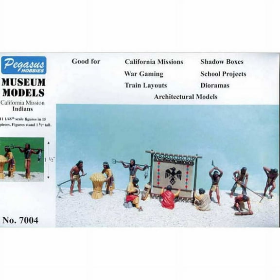 California Mission Indians Set One 1/48 Scale Plastic Model Kit  Pegasus