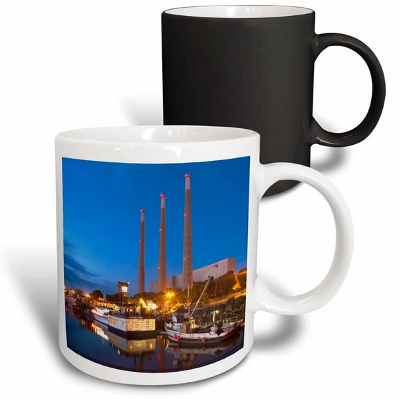 3drose, California, Morro Bay, Harbor, Dusk - Us05 Wbi1120 - Walter Bibikow, 11oz Magic Transforming Mug