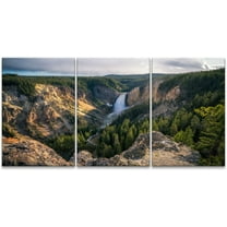 California National Park Wall Art Valley View Natural Landscape Picture Canvas Print Yosemite Sunrise Wall Decor Scenery Poster Painting for Living Room Home d Ready to Hang 16"x24" x 3 Panels