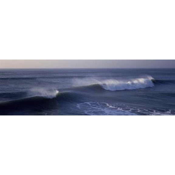 California Ocean Waves Canvas Art - Panoramic Images (38 x 12)