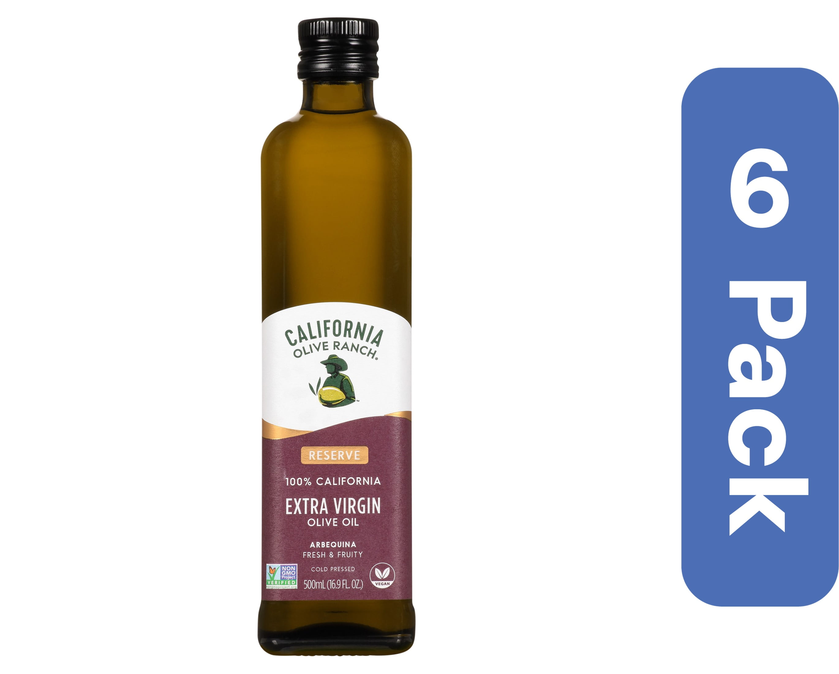 California Olive Ranch Arbequina Reserve Extra Virgin Olive Oil 16.9 fl oz (Pack of 6)