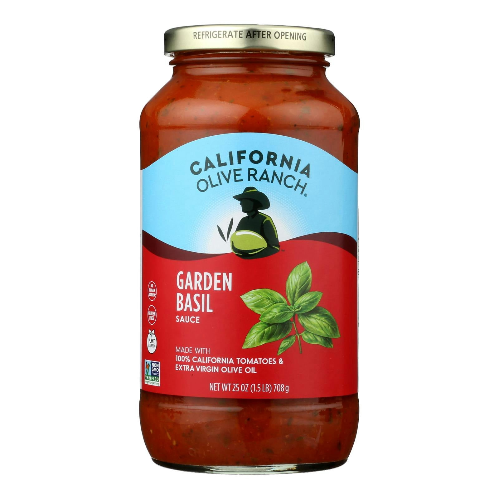 California Olive Ranch Garden Basil Pasta Sauce 25 oz (Pack Of 6