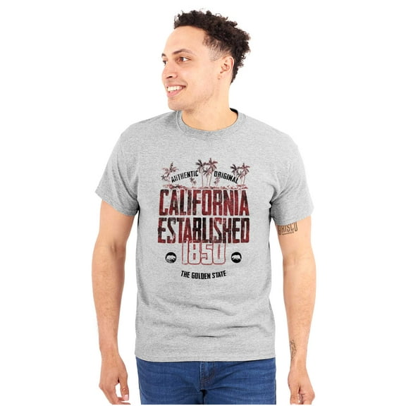 California Outdoors Beach Palm Trees Plus Size Crewneck Graphic Tee Shirt Brisco Brands 3X