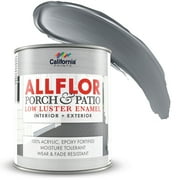 California Paints ALLFLOR Porch and Patio Low Luster Enamel Interior and Exterior Paint, Deck Gray, 1 Quart