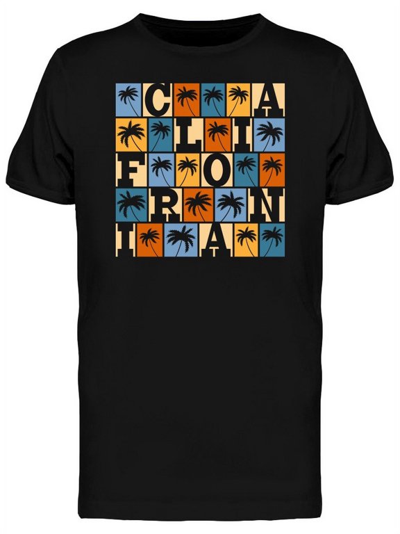 California Palms Squares T-Shirt Men -Image by Shutterstock, Male Small