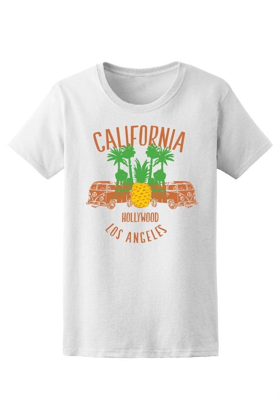California Pineapple And Cars T-Shirt Women -Image by Shutterstock, Female Medium