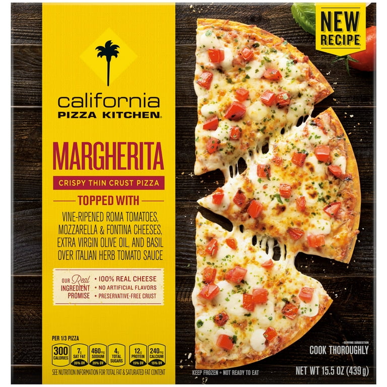 California Pizza Kitchen Frozen Pizza Margherita Thin Crust with Tomato Basil Sauce 15 oz Frozen