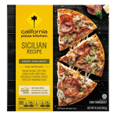 California Pizza Kitchen Sicilian Thin Crust Pizza, Marinara Sauce, 15.5 oz (Frozen)