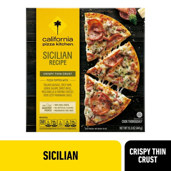 California Pizza Kitchen Sicilian Thin Crust Pizza, Marinara Sauce, 15.5 oz (Frozen)