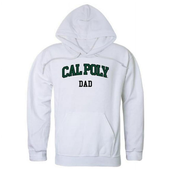 California Polytechnic State University Dad Hoodie, White - Large