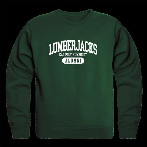 California Polytechnic State University Humboldt Lumberjacks Alumni Fleece Pullover Crewneck Sweatshirt, Forest Green - Medium