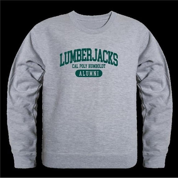 California Polytechnic State University Humboldt Lumberjacks Alumni Fleece Pullover Crewneck Sweatshirt, Heather Grey - Large