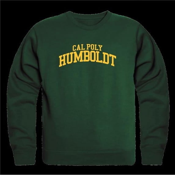 California Polytechnic State University Humboldt Lumberjacks Arch Crewneck Sweatshirt, Forest Green - Small