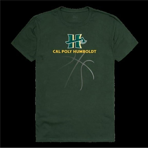 California Polytechnic State University Humboldt Lumberjacks College Basketball T-Shirt, Forest Green - 2XL