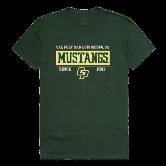 California Polytechnic State University Mustangs College Established T-Shirt, Forest - Extra Large