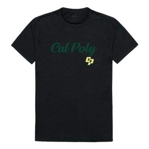 California Polytechnic State University Mustangs Script T-Shirt, Black - 2XL