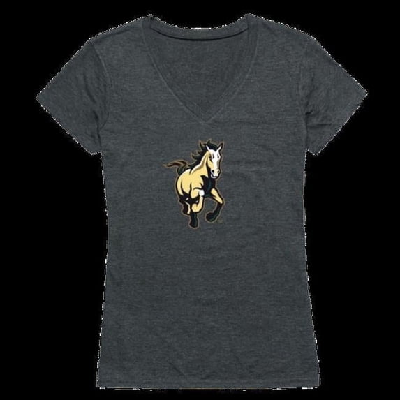 California Polytechnic State University Mustangs Womens Cinder T-Shirt, Heather Charcoal - Small
