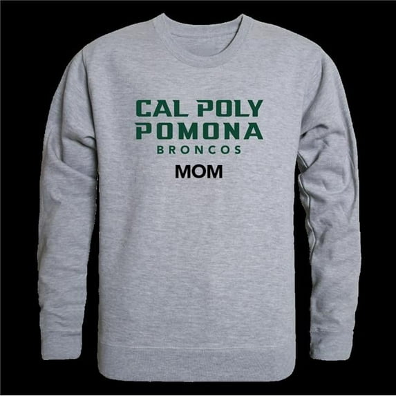 California Polytechnic State University Pomona Broncos Mom Crewneck Sweatshirt, Heather Grey - Small