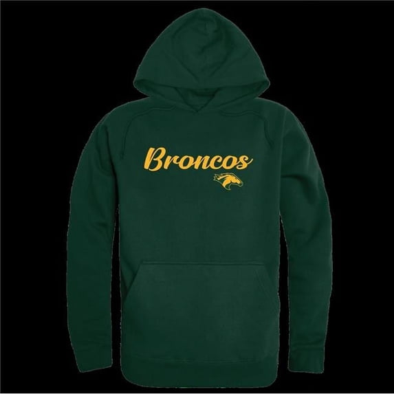 California Polytechnic State University Pomona Broncos Script Hoodie, Forest Green - Large