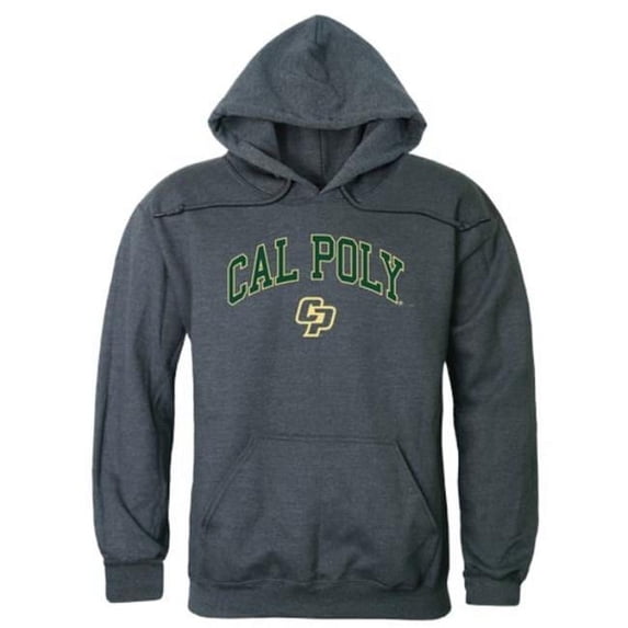 California Polytechnic State University, San Luis Obispo Mustangs Campus Hoodie, Heather Charcoal - Small