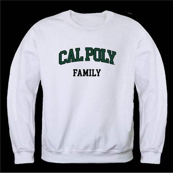 California Polytechnic State University San Luis Obispo Mustangs Family Crewneck Sweatshirt, White - 2XL