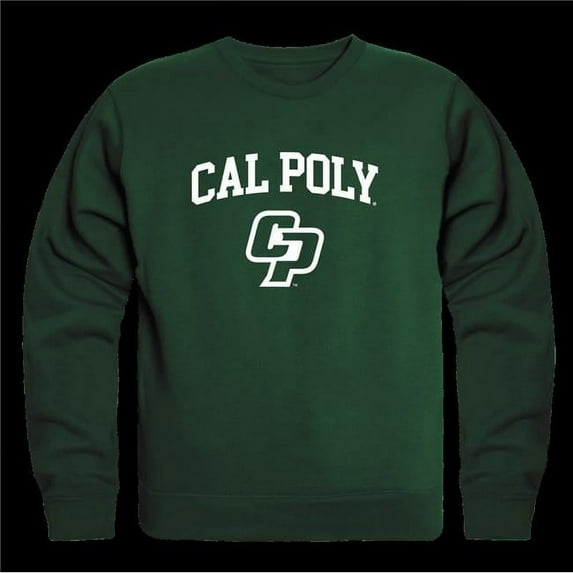 California Polytechnic State University San Luis Obispo Mustangs Seal Crewneck Sweatshirt, Forest Green - Small