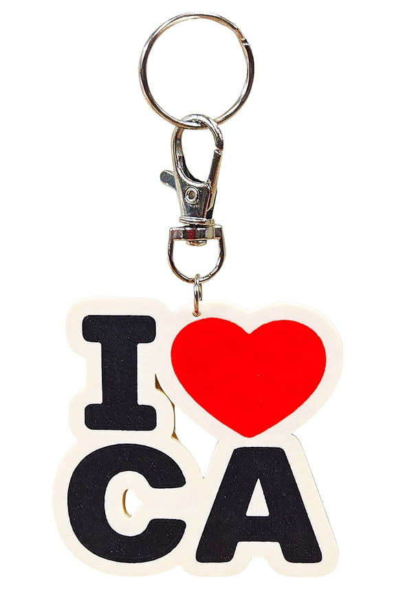 California Pride Keychain with Lobster Clasp, Thermoplastic Polyester, Made in USA