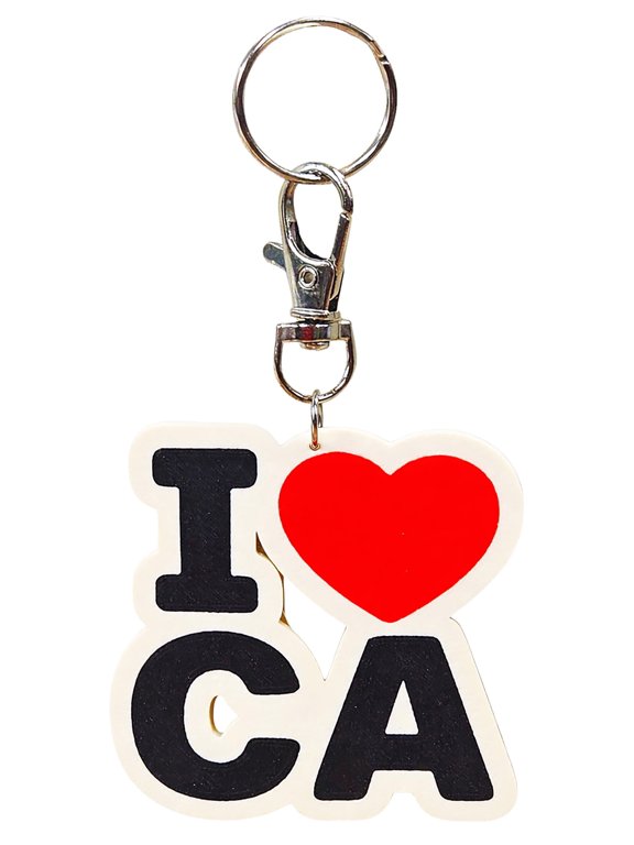 California Pride Keychain with Lobster Clasp, Thermoplastic Polyester, Made in USA