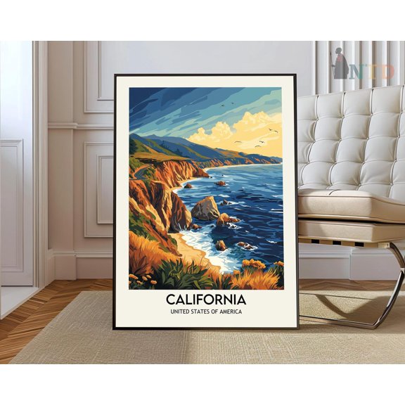 California Print, Californiacalifornia Poster, California Photo, California Poster Print, California, California Usa Wall Art, Modern Wall Decor, 12x18 UNFRAMED
