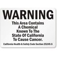California Prop 65 Warning Tin Sign 8x6 inches