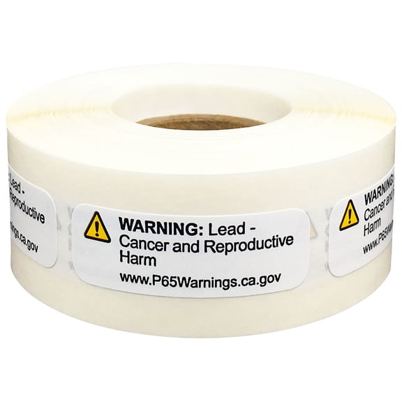California Proposition 65 Lead Warning Labels Short Form .5 x 1.5 Inch 500 Adhesive Stickers