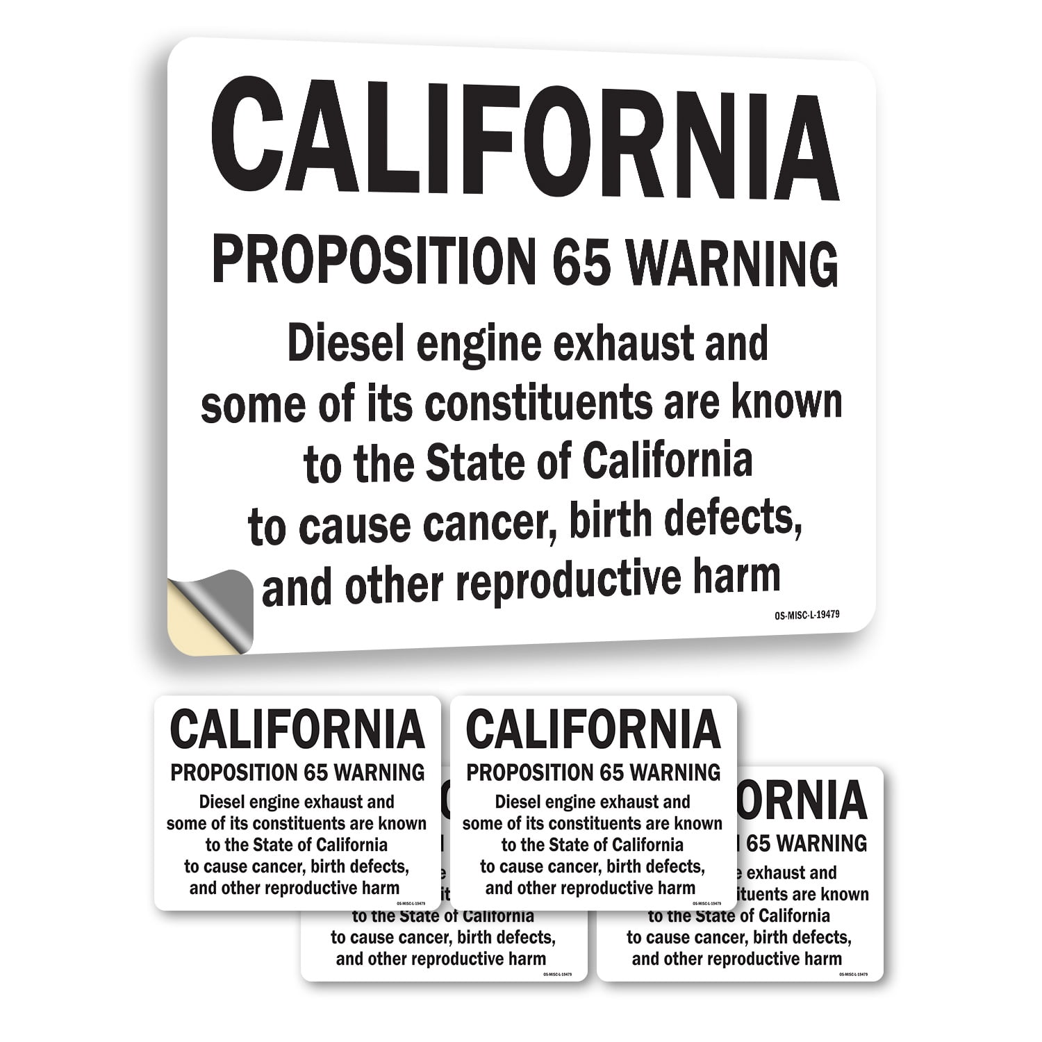California Proposition 65 Warning Decal OSHA Vinyl Decal Label 24 Inch ...