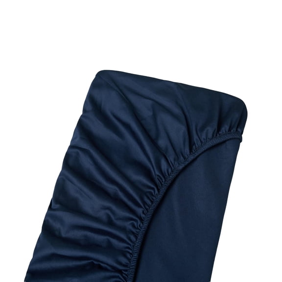 California Queen Size Fitted Sheet Only - 400-Thread Count 100% Pure Egyptian Cotton, 10 inches Deep Pockets Fitted Sheet, Soft, Smooth, Cooling, Sateen Weave - Navy Blue Color