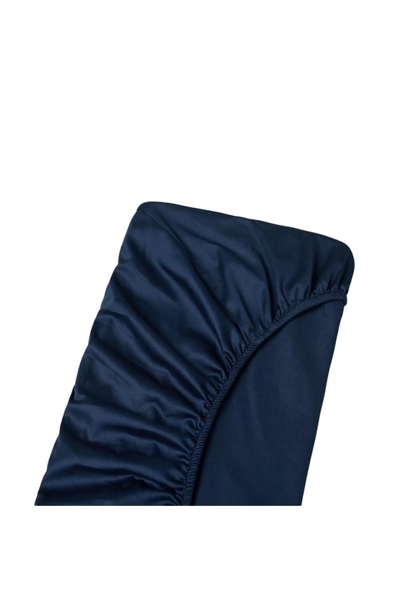 California Queen Size Fitted Sheet Only - 400-Thread Count 100% Pure Egyptian Cotton, 12 inches Deep Pockets Fitted Sheet, Soft, Smooth, Cooling, Sateen Weave - Navy Blue Color