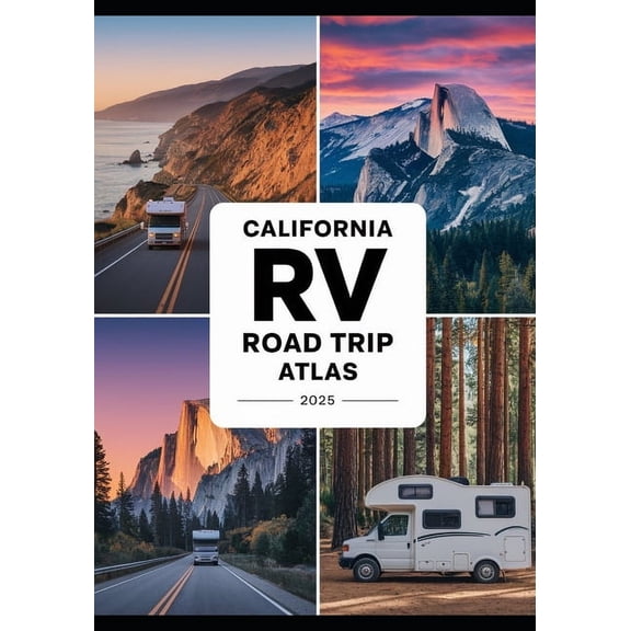 California RV Road Trip Atlas 2025: Scenic Routes, National Parks, Campgrounds, and Outdoor Adventures Across the Golden, (Paperback)