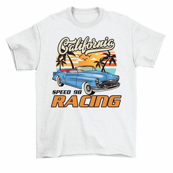 California Racing Classic Car Convertible T-Shirt Men Women
