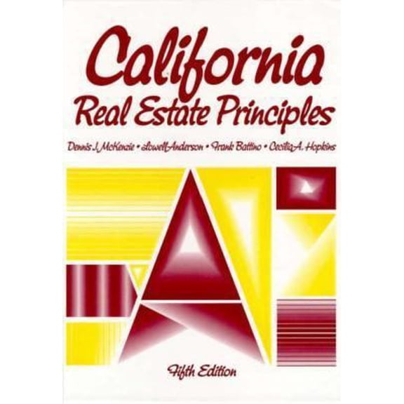 Pre-Owned California Real Estate Principles (5th ed) (Prentice Hall Series in California Real Estate) (Hardcover) 0135928664 9780135928660