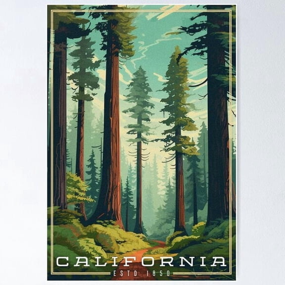 California Redwoods Poster, Poster Only