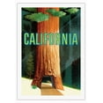 thumbnail image 1 of California Redwoods - Vintage Travel Poster by David Klein c.1950s - Fine Art Rolled Canvas Print 27in x 40in, 1 of 4
