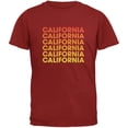 thumbnail image 1 of California Repeating Gradient Cardinal Red Adult T-Shirt - 2X-Large, 1 of 1