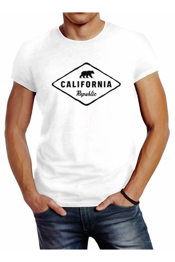 California Republic Bear Badge Bear Sunshine State Usa Fashion Tshirt