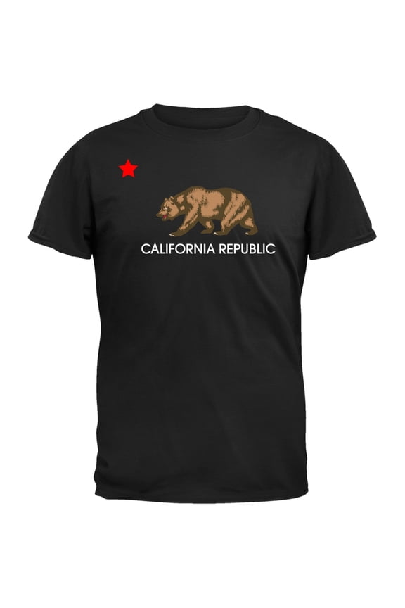 California Republic Bear Black T-Shirt
