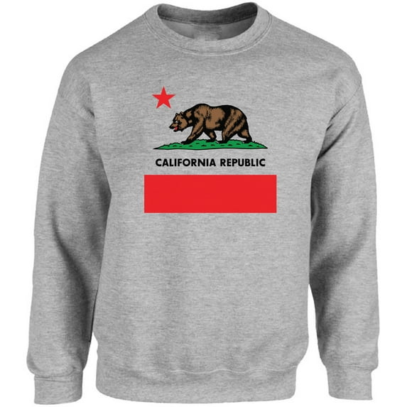 California Republic Bear Graphic Sweatshirt - S M L XL 2XL 3XL 4XL 5XL Cali Unisex Crewneck - American State Graphic Tee Long Sleeve