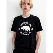 California Republic Bear Tee Mens t-shirt black limited edition casual For summer Casual Daily Wear Fashion Unisex Shirt Graphic Tee tshirts
