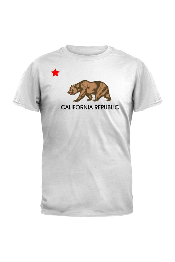 California Republic Bear White T-Shirt