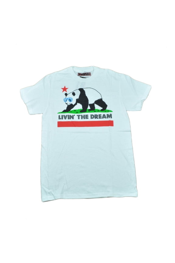 California Republic Cali Bear Livin The Dream White Tshirt Tee Large