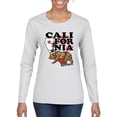 thumbnail image 1 of California Republic Cali Bear Pop Culture Womens Graphic Long Sleeve T-Shirt, White, Medium, 1 of 3