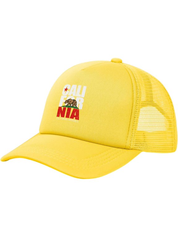 California Republic Call for nia Trucker Hat Women Mesh Baseball Cap Men Dad Hat Adjustable Hat Snapback Hat Black