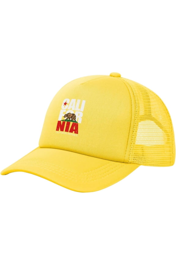 California Republic Call for nia Trucker Hat Women Mesh Baseball Cap Men Dad Hat Adjustable Hat Snapback Hat Black