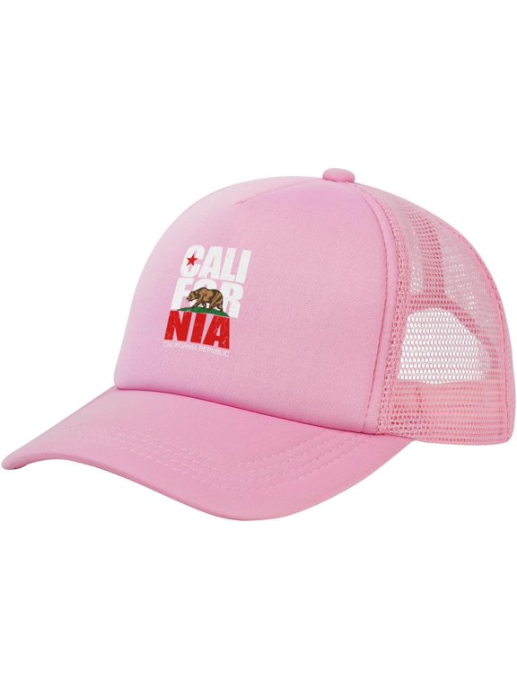 California Republic Call for nia Trucker Hat Women Mesh Baseball Cap Men Dad Hat Adjustable Hat Snapback Hat Black